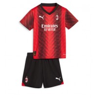 Fotballdrakt Barn AC Milan Hjemmedraktsett 2023-24 Kortermet (+ Korte bukser)